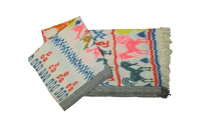 Webdecke Ikat 120 cm x 250 cm – Bild 5